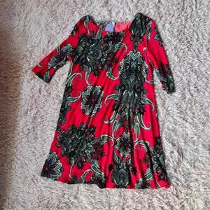 Neon Paisley Slinky Retro Boho Indie Hippie Casual Eclectic Vivid Stretch Dress